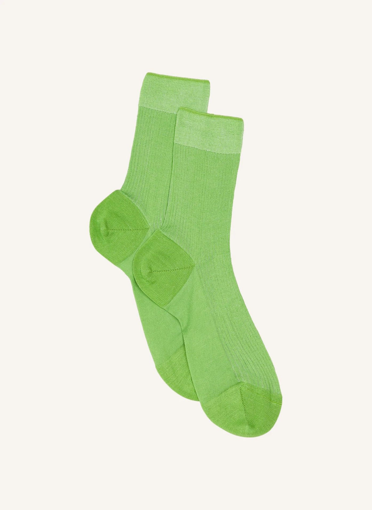 Maria La Rosa silk ribbed socks in green
