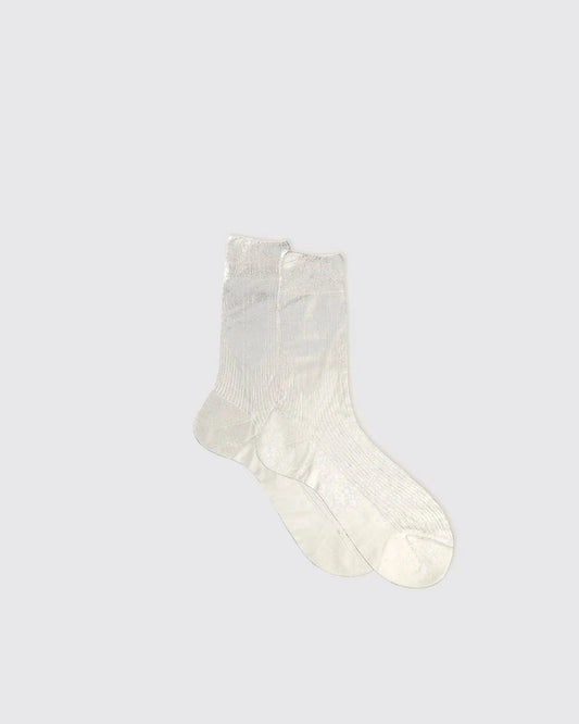 White sock on a light gray background