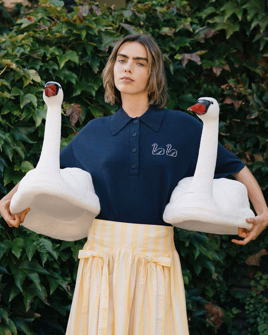 Swans Knitted Polo