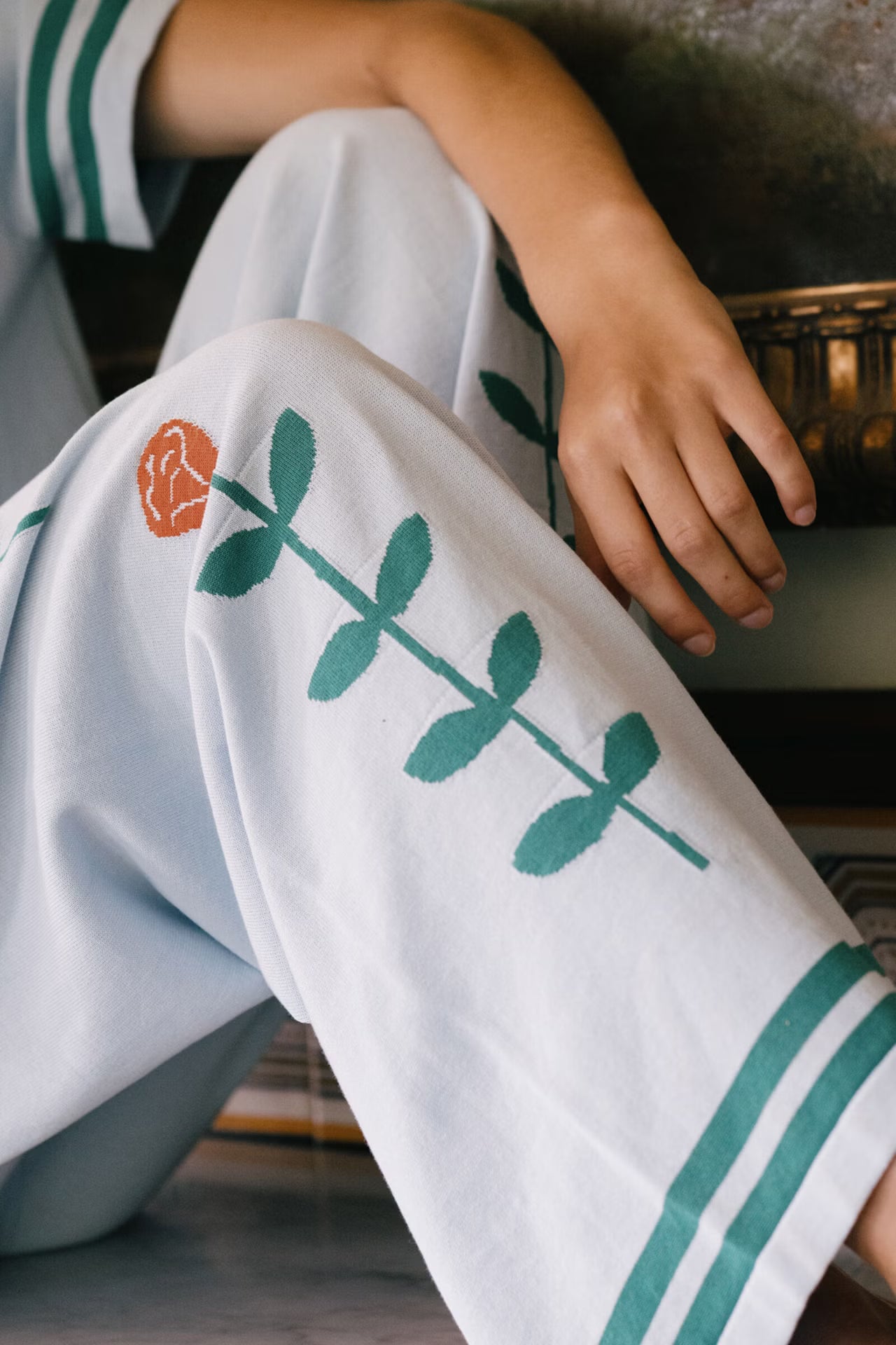Roses Knitted Pants