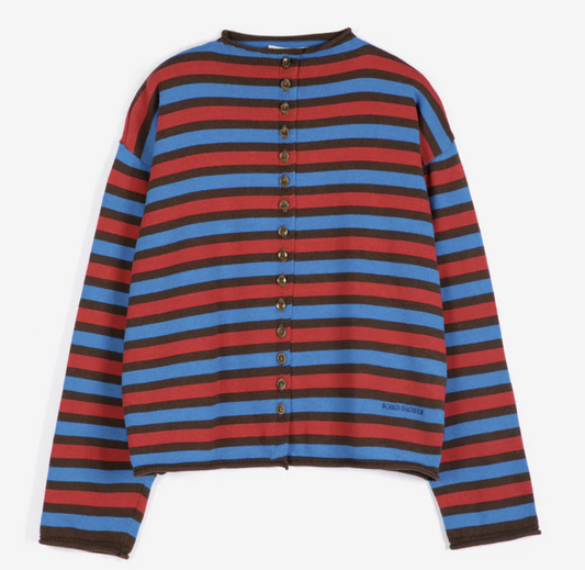 Striped Cotton Cardigan