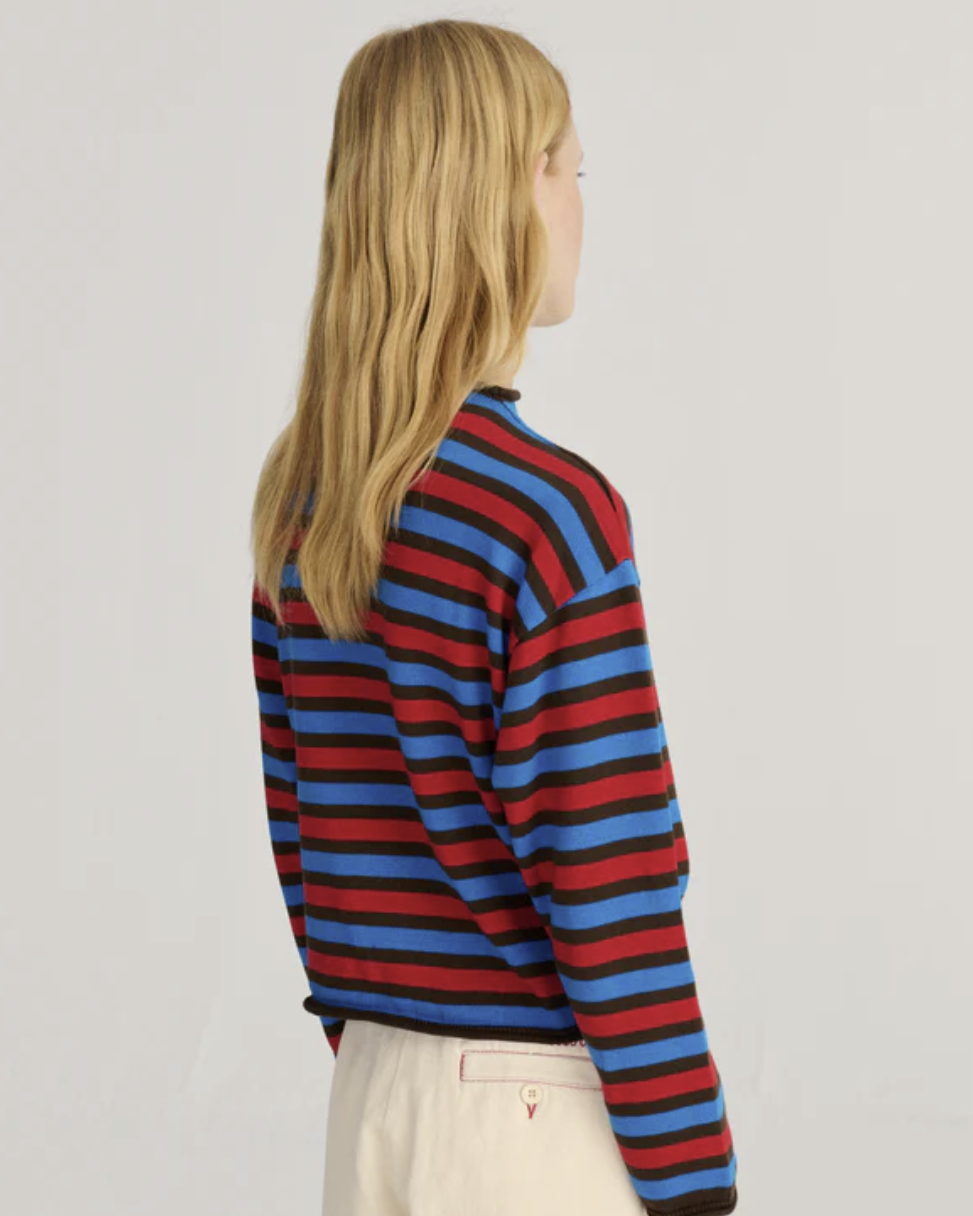 Striped Cotton Cardigan